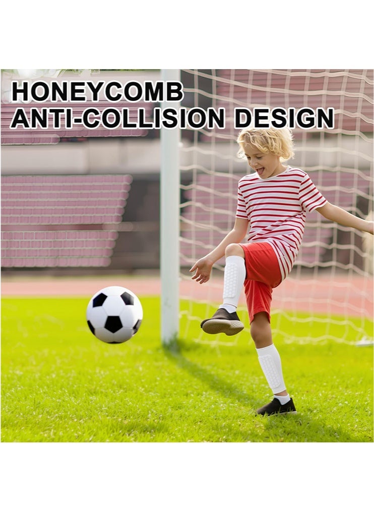 الوجبة زوجان من واقيات الساق للأطفال، واقيات ساق للأطفال، واقيات ساق لكرة القدم، كم ضاغط على شكل خلية نحل لحماية ساق كرة القدم للأولاد والمراهقين - Image 4